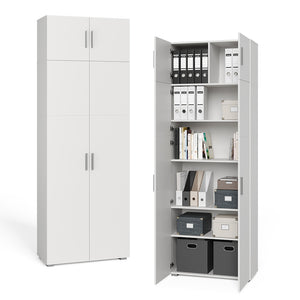 Vicco Scaffale per file Bianco 80 x 182.4 cm con estensione dell'armadio