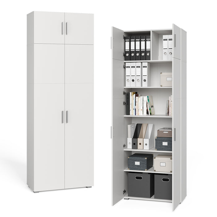 Vicco Scaffale per file Bianco 80 x 182.4 cm con estensione dell'armadio