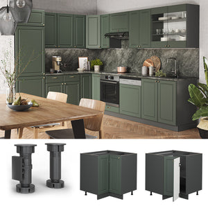 Vicco Mobile ad angolo cucina Verde-oro Country House 80.5 cm senza piano di lavoro