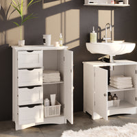 Vicco Cassettiera da bagno Bianco 55 x 81 cm