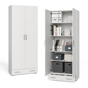 Vicco Scaffale per file Bianco 80 x 182.4 cm con cassetto