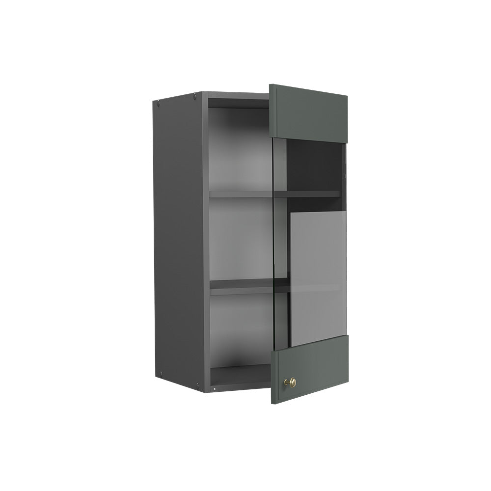 Vicco Mobile da cucina in vetro Verde-oro Country House 40 cm