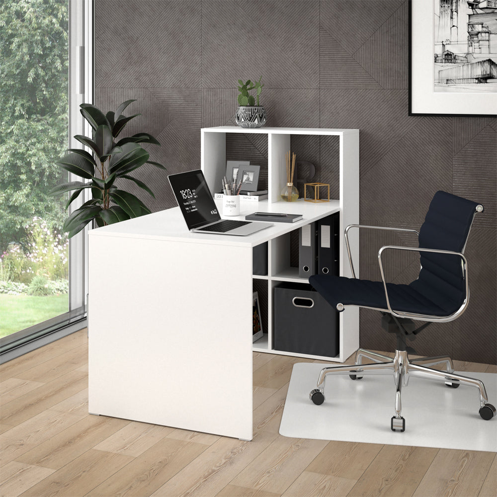 Vicco Scrivania con ripiani Bianco 72 x 143.8 cm