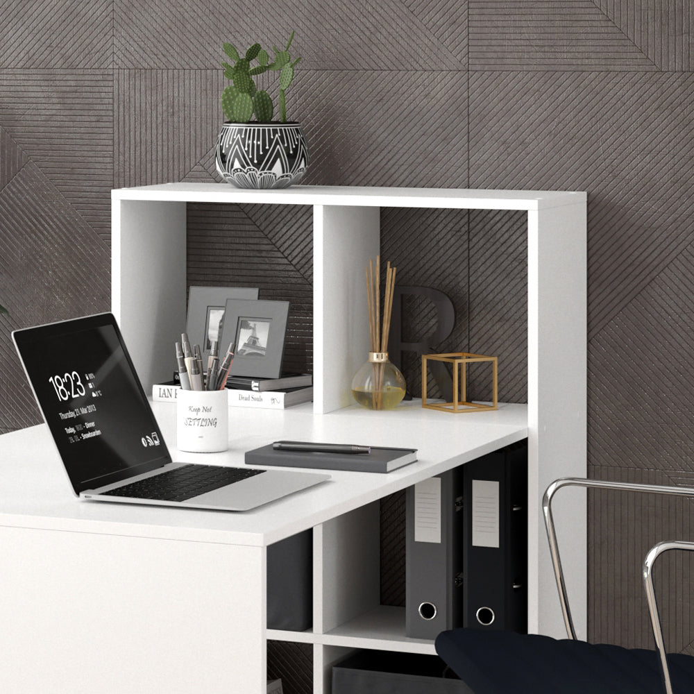 Vicco Scrivania con ripiani Bianco 72 x 143.8 cm