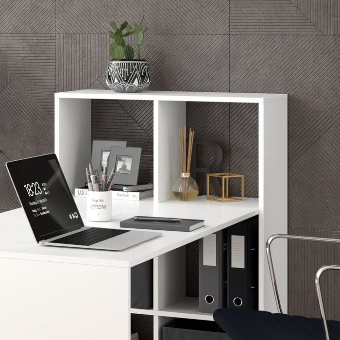 Vicco Scrivania con ripiani Bianco 72 x 143.8 cm