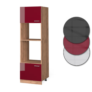 Vicco Mobile cucina microonde Rosso lucido 60 cm