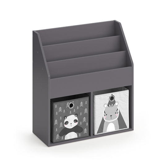 Vicco Libreria bambini Grigio 30.7 x 79 cm con 2 scatole pieghevoli opt.2