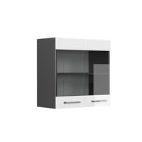 Vicco Mobile da cucina in vetro Bianco lucido 60 cm
