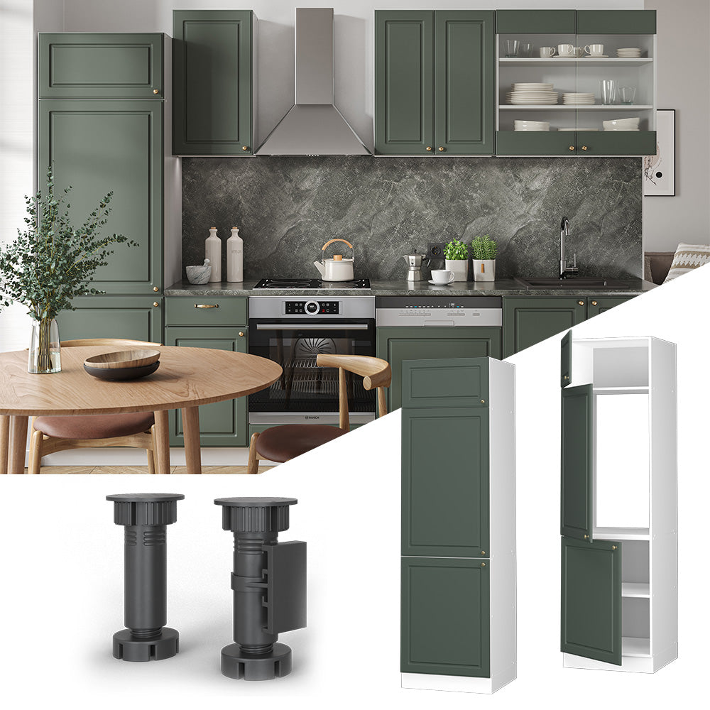 Vicco Armadio frigorifero Verde-oro Country House 60 cm