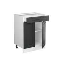 Vicco Mobiletto base per cucina Antracite casa di campagna 60 cm con cassetto, senza piano di lavoro