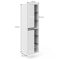 Vicco Mobile bagno alto Bianco 50 x 170 cm