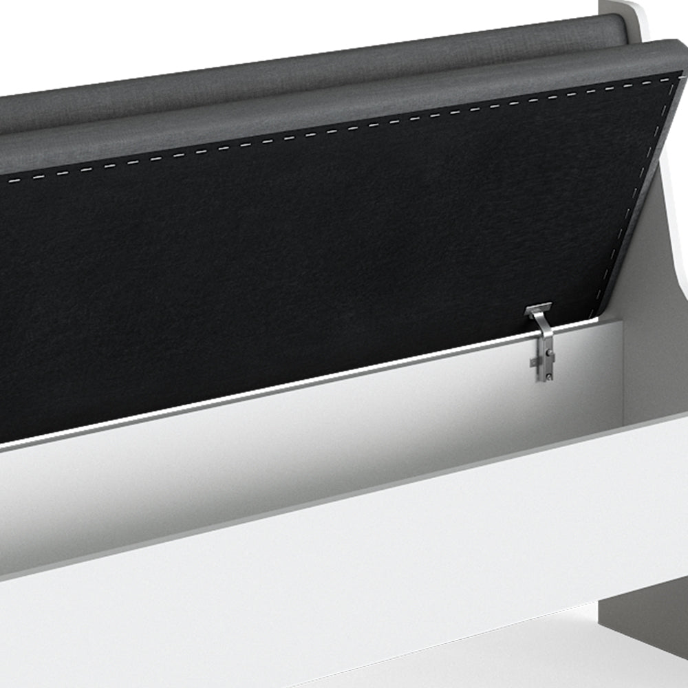 Vicco Panca ad angolo Bianco 41.5 x 136.6 cm