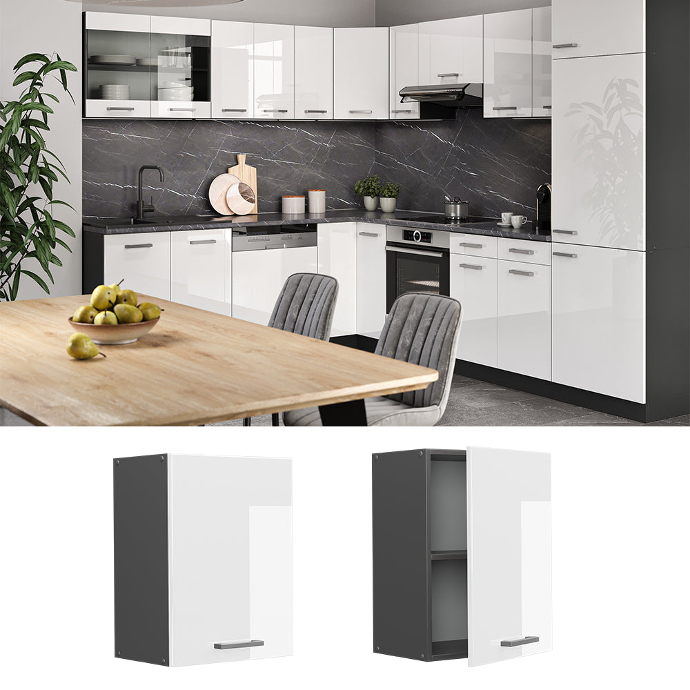 Vicco Pensile da cucina Bianco lucido 45 cm