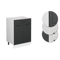 Vicco Mobiletto base per cucina Antracite casa di campagna 60 cm con cassetto, senza piano di lavoro