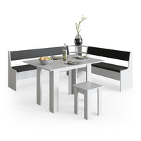 Vicco Panca ad angolo Bianco 41.5 x 166.6 cm