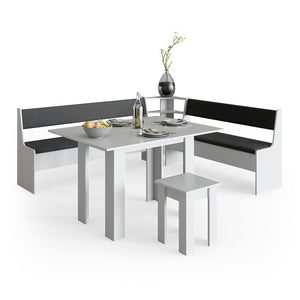 Vicco Panca ad angolo Bianco 41.5 x 136.6 cm