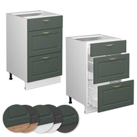Vicco Mobiletto base per cucina Verde-oro Country House 50 cm senza piano di lavoro