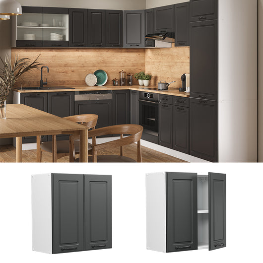 Vicco Pensile da cucina Antracite casa di campagna 60 cm