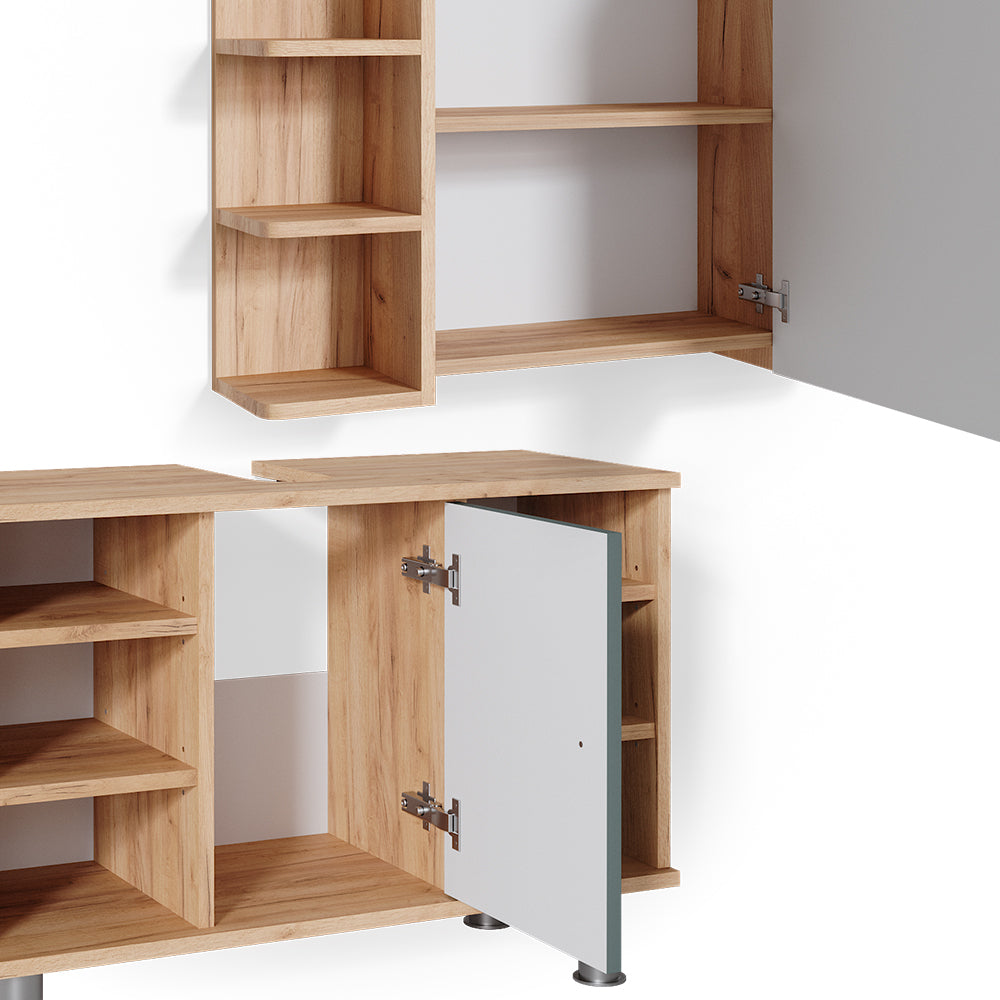 Vicco Set mobili bagno Verde 2 parti, mobile base 80 cm