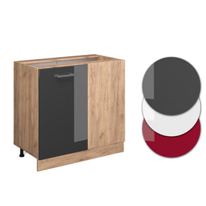 Vicco Mobile ad angolo cucina Antracite lucido 86 cm senza piano di lavoro