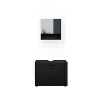 Vicco Set mobili bagno Antracite lucido 2 parti