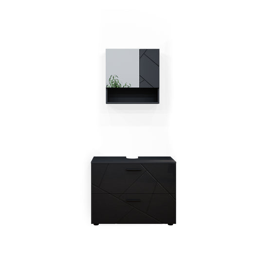 Vicco Set mobili bagno Antracite lucido 2 parti