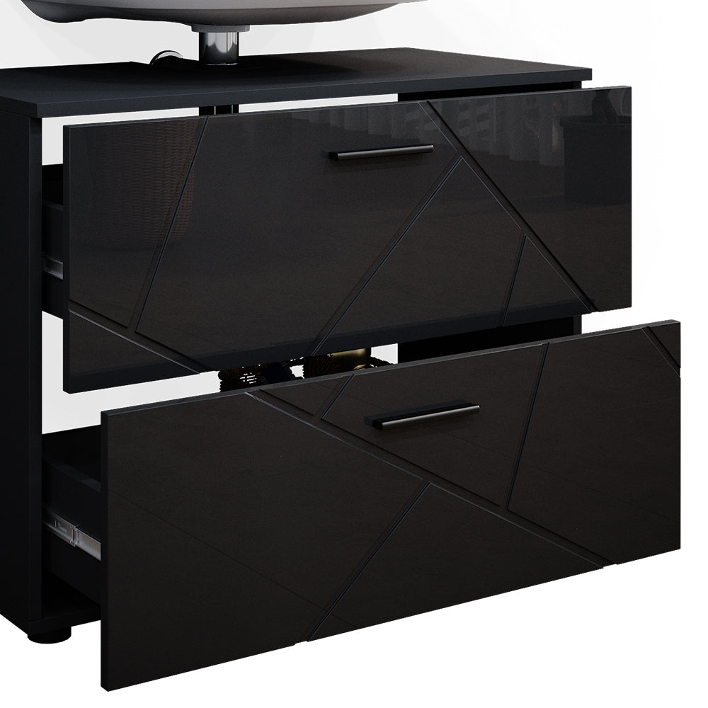 Vicco Set mobili bagno Antracite lucido 2 parti