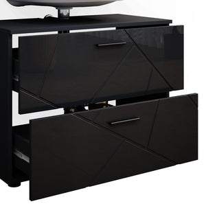 Vicco Set mobili bagno Antracite lucido 2 parti