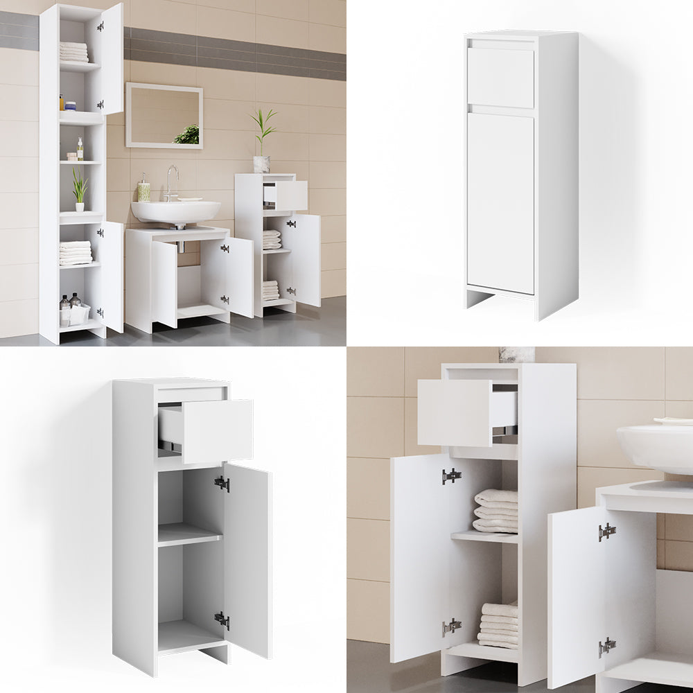 Vicco Mobiletto bagno Bianco 30 x 95 cm