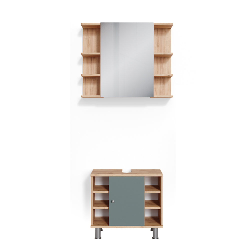 Vicco Set mobili bagno Verde 2 parti