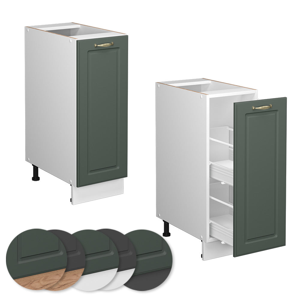 Vicco Armadio cucina dispensa alto Verde-oro Country House 30 cm , PL Marmo