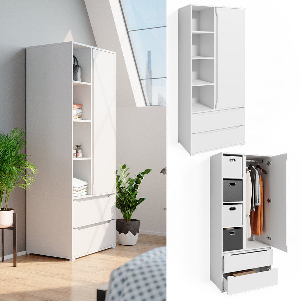 Vicco Armadio multifunzione Bianco 80 x 189.9 cm