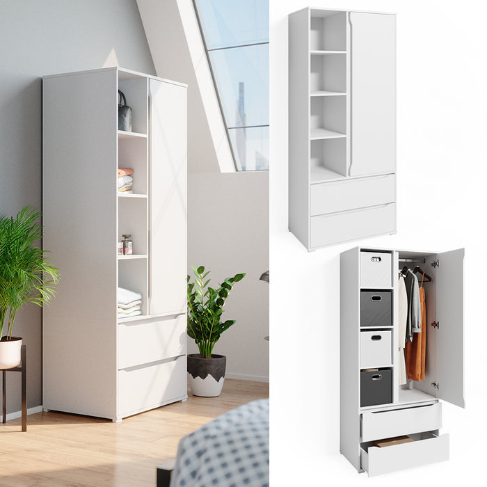 Vicco Armadio multifunzione Bianco 80 x 189.9 cm