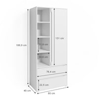Vicco Armadio multifunzione Bianco 80 x 189.9 cm