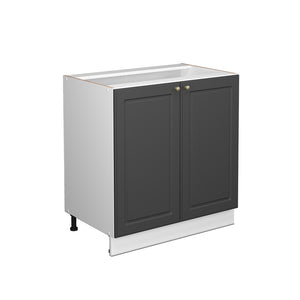 Vicco Mobile lavello cucina Antracite-oro 80 cm con ripiano, senza piano di lavoro
