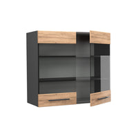 Vicco Mobile da cucina in vetro Quercia dorata 80 cm