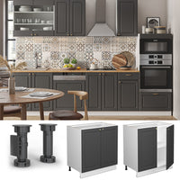 Vicco Mobile lavello cucina Antracite-oro 80 cm con ripiano, PL Rovere