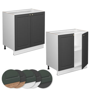 Vicco Mobile lavello cucina Antracite-oro 80 cm con ripiano, senza piano di lavoro