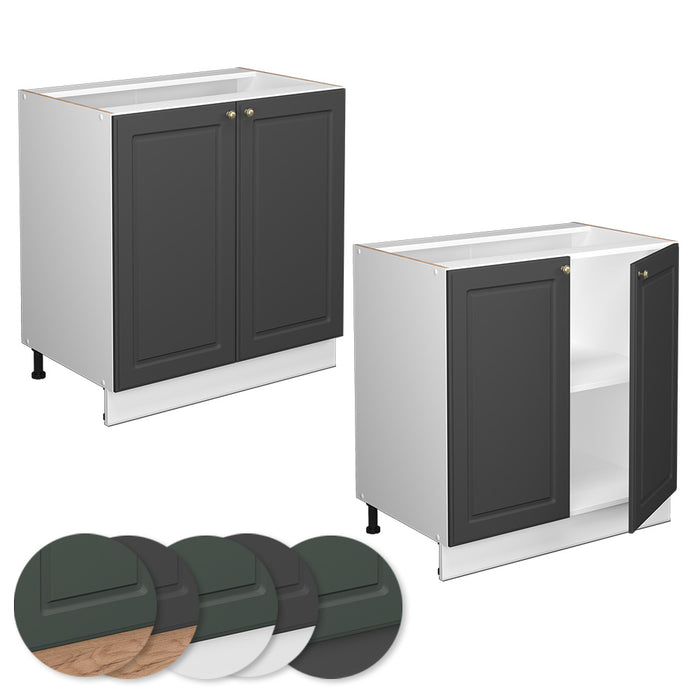 Vicco Mobile lavello cucina Antracite-oro 80 cm con ripiano, senza piano di lavoro