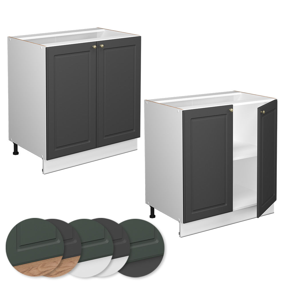 Vicco Mobile lavello cucina Antracite-oro 80 cm con ripiano, PL Rovere