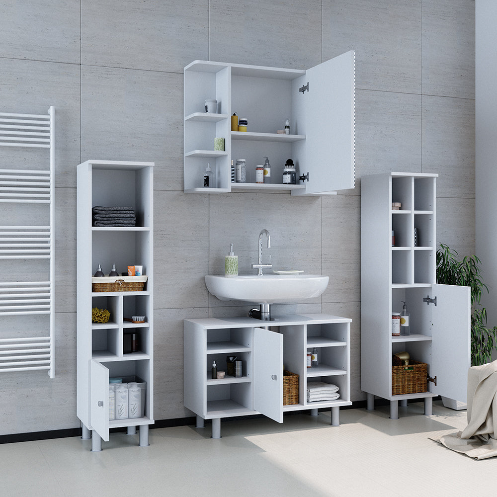 Vicco Mobiletto bagno Bianco 30 x 130.6 cm porta piccola