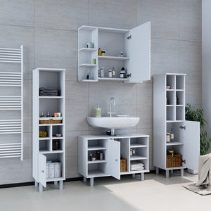 Vicco Mobiletto bagno Bianco 30 x 130.6 cm porta piccola