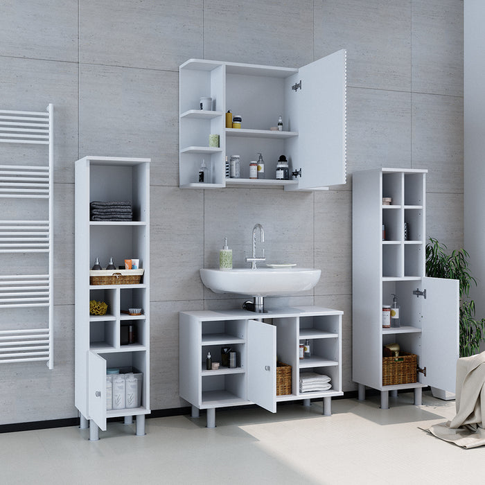 Vicco Mobiletto bagno Bianco 30 x 130.6 cm porta piccola