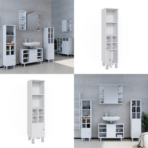 Vicco Mobiletto bagno Bianco 30 x 130.6 cm porta piccola