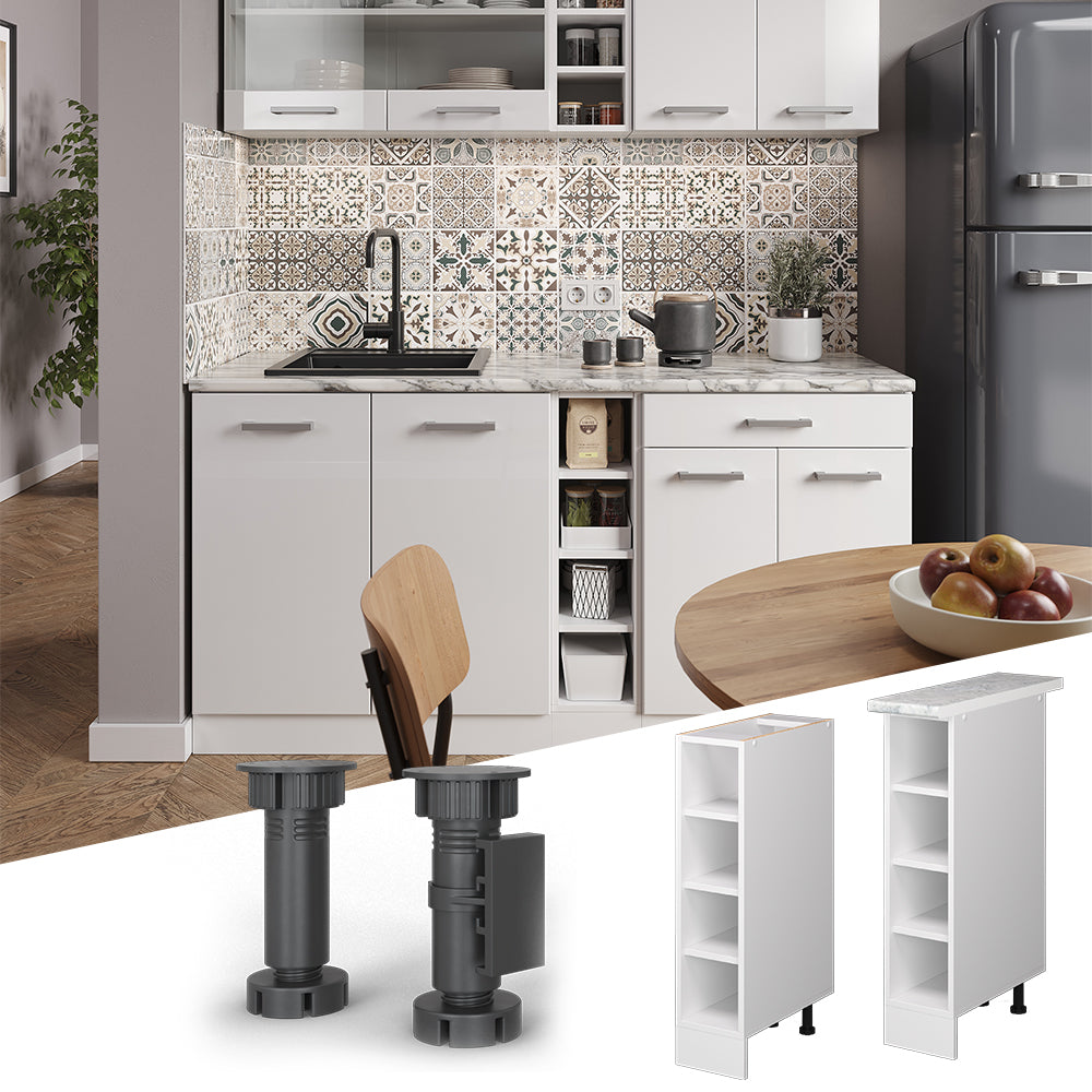 Vicco Scaffale da cucina Bianco 20 cm , PL Marmo