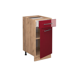 Vicco Mobiletto base per cucina Rosso bordeaux lucido 40 cm , PL Antracite