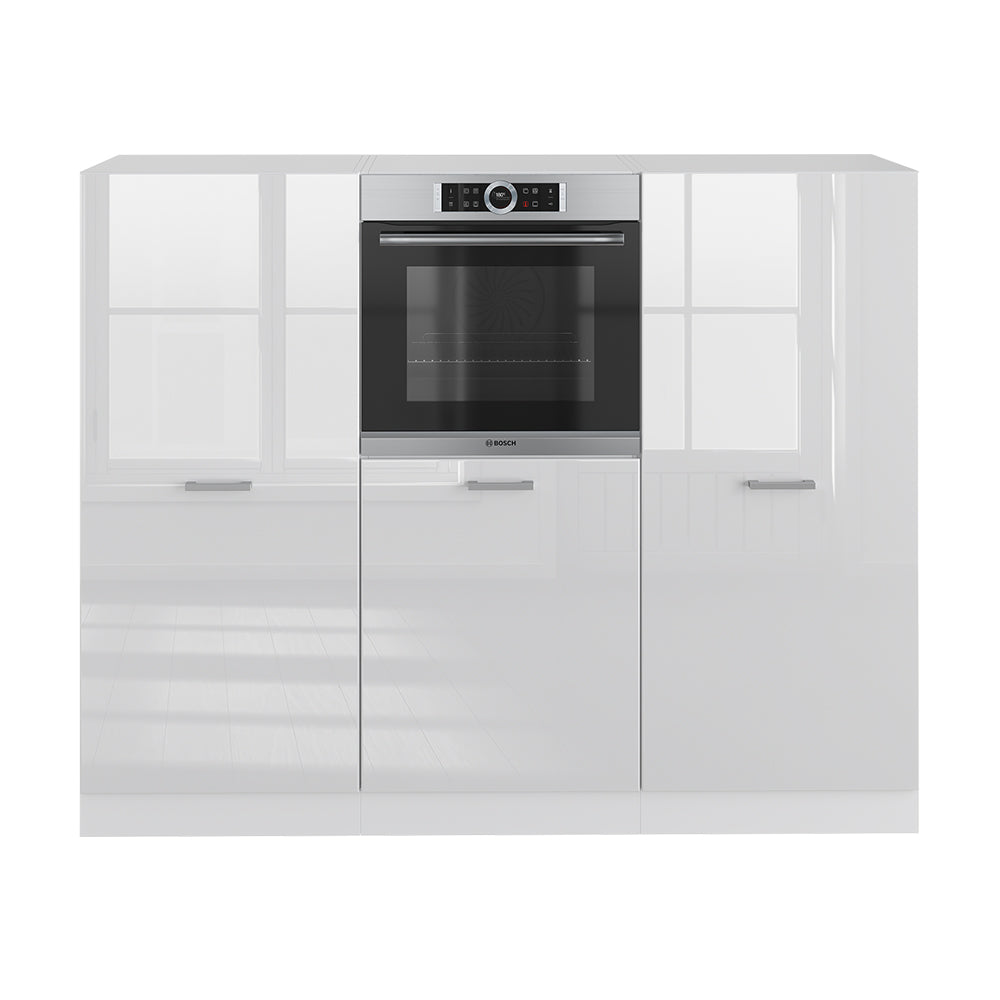 Vicco Cucine componibili piccole Bianco lucido/bianco 180 cm senza piano di lavoro