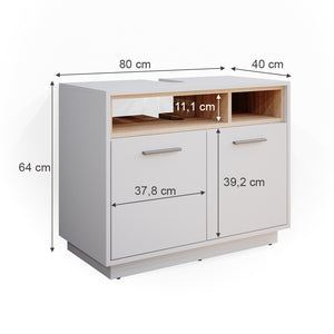 Vicco Mobile sottolavabo per bagno Bianco 80 x 64 cm