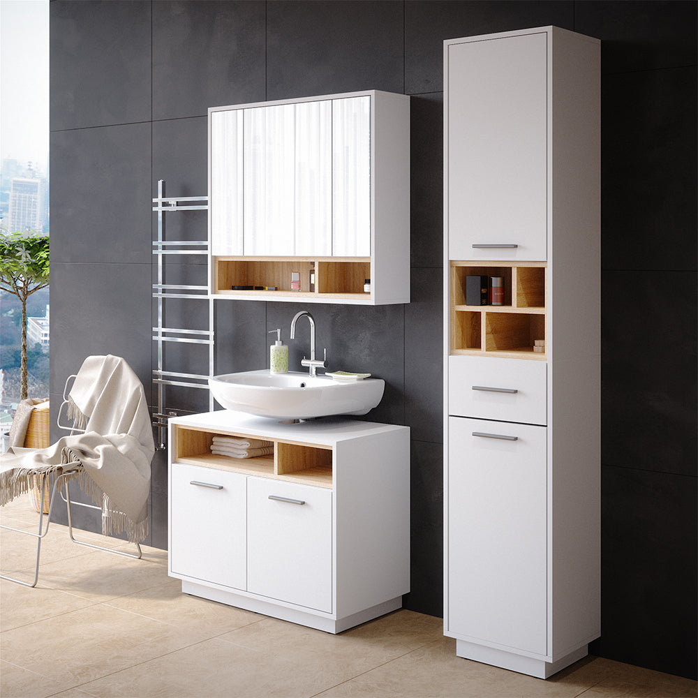 Vicco Mobile bagno alto Bianco 38 x 190 cm