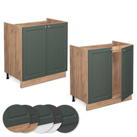 Vicco Mobile lavello cucina Verde-oro Country House 80 cm , PL Rovere